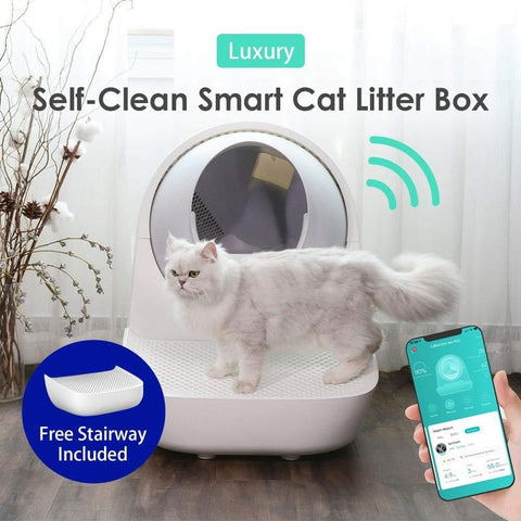 CATLINK SCOOPER Self-Clean Litter Box Luxury Version w Stairway - Summer Pet